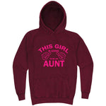  "This Girl is Going to Be an Aunt, Pink Text" hoodie, 3XL, Vintage Brick