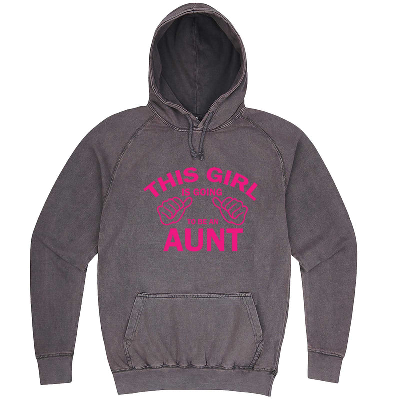  "This Girl is Going to Be an Aunt, Pink Text" hoodie, 3XL, Vintage Zinc