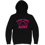  "This Girl is Going to Be an Aunt, Pink Text" hoodie, 3XL, Black