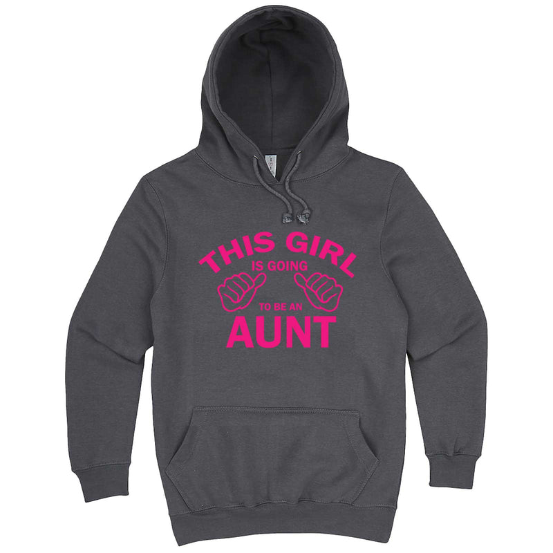  "This Girl is Going to Be an Aunt, Pink Text" hoodie, 3XL, Storm