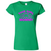  "This Girl is Going to Be a Mommy, Pink Text" women's t-shirt Irish Green