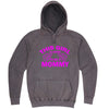  "This Girl is Going to Be a Mommy, Pink Text" hoodie, 3XL, Vintage Zinc