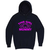  "This Girl is Going to Be a Mommy, Pink Text" hoodie, 3XL, Navy