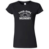  "This Girl is Going to Be a Mommy, White Text" women's t-shirt Black
