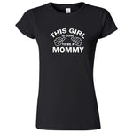  "This Girl is Going to Be a Mommy, White Text" women's t-shirt Black