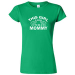  "This Girl is Going to Be a Mommy, White Text" women's t-shirt Irish Green