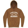  "This Girl is Going to Be a Mommy, White Text" hoodie, 3XL, Vintage Camel