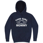  "This Girl is Going to Be a Mommy, White Text" hoodie, 3XL, Vintage Denim