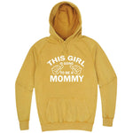  "This Girl is Going to Be a Mommy, White Text" hoodie, 3XL, Vintage Mustard