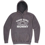  "This Girl is Going to Be a Mommy, White Text" hoodie, 3XL, Vintage Zinc