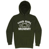  "This Girl is Going to Be a Mommy, White Text" hoodie, 3XL, Army Green