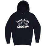  "This Girl is Going to Be a Mommy, White Text" hoodie, 3XL, Navy