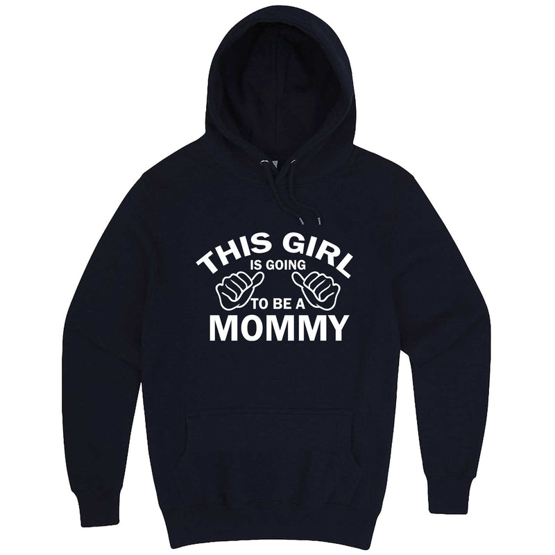  "This Girl is Going to Be a Mommy, White Text" hoodie, 3XL, Navy