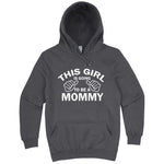  "This Girl is Going to Be a Mommy, White Text" hoodie, 3XL, Storm