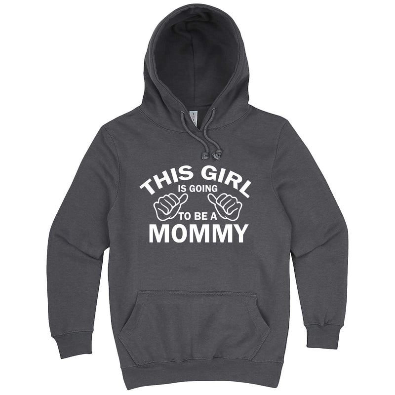  "This Girl is Going to Be a Mommy, White Text" hoodie, 3XL, Storm