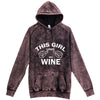  "This Girl Loves Her Wine, White Text" hoodie, 3XL, Vintage Cloud Black
