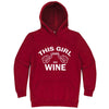  "This Girl Loves Her Wine, White Text" hoodie, 3XL, Paprika