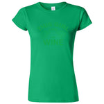  "This Girl Loves Her Wine, Green Text" women's t-shirt Irish Green