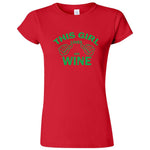  "This Girl Loves Her Wine, Green Text" women's t-shirt Red