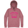  "This Girl Loves Her Wine, Pink Text" hoodie, 3XL, Mauve