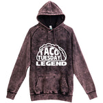  "Taco Tuesday Legend" hoodie, 3XL, Vintage Cloud Black