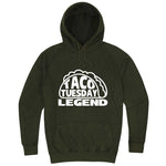  "Taco Tuesday Legend" hoodie, 3XL, Vintage Olive