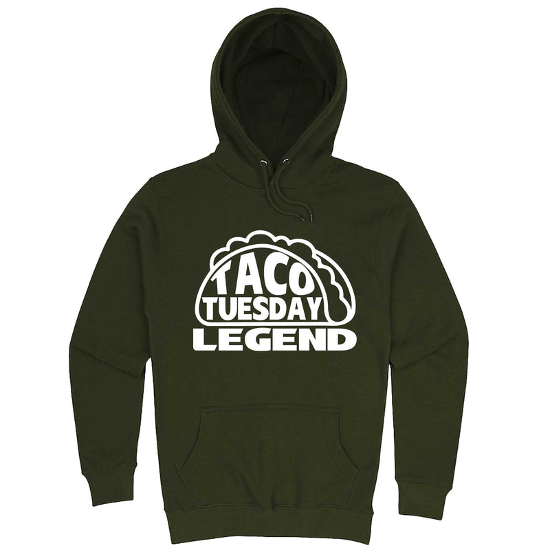  "Taco Tuesday Legend" hoodie, 3XL, Army Green