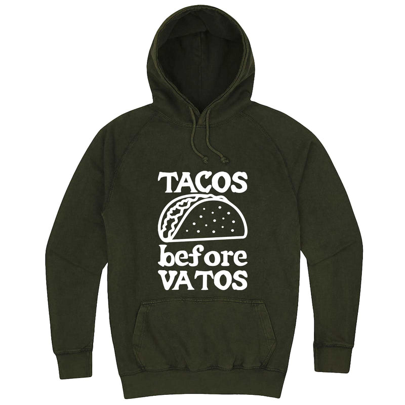  "Tacos Before Vatos" hoodie, 3XL, Vintage Olive