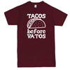  "Tacos Before Vatos" men's t-shirt Burgundy