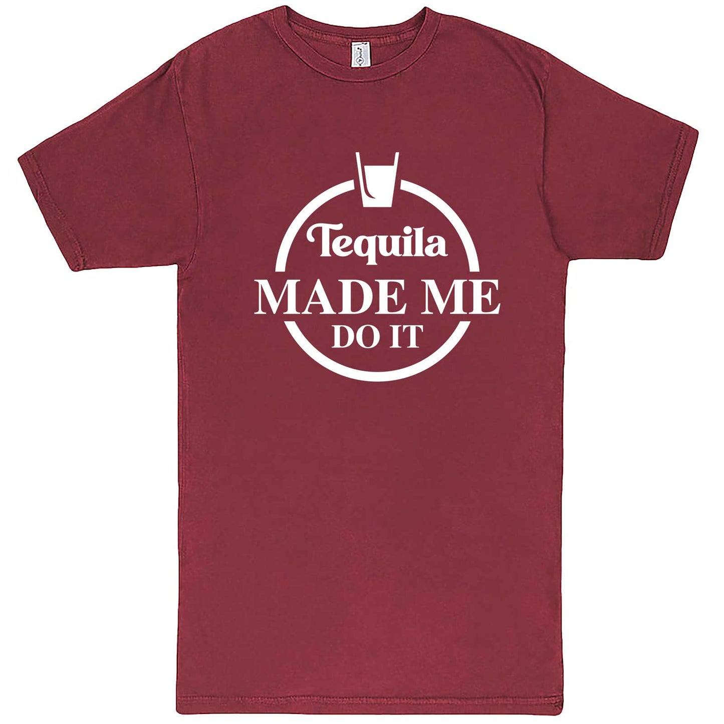  "Tequila Made Me Do It" men's t-shirt Vintage Brick