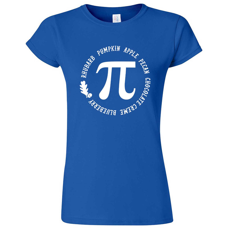  "Thanksgiving Pi - Geeky Foody Shirt" women's t-shirt Royal Blue