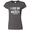  "I Love Big Turkey Breasts on Thanksgiving" women's t-shirt Charcoal