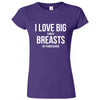  "I Love Big Turkey Breasts on Thanksgiving" women's t-shirt Purple