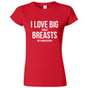  "I Love Big Turkey Breasts on Thanksgiving" women's t-shirt Red