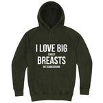  "I Love Big Turkey Breasts on Thanksgiving" hoodie, 3XL, Vintage Olive