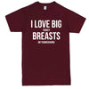  "I Love Big Turkey Breasts on Thanksgiving" men's t-shirt Burgundy