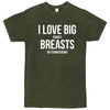  "I Love Big Turkey Breasts on Thanksgiving" men's t-shirt Vintage Olive