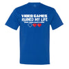 "Video Games Ruined My Life (Good Thing I Have Two More)" Men's Shirt Royal-Blue