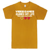 "Video Games Ruined My Life (Good Thing I Have Two More)" Men's Shirt Mustard