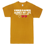 "Video Games Ruined My Life (Good Thing I Have Two More)" Men's Shirt Mustard