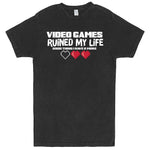 "Video Games Ruined My Life (Good Thing I Have Two More)" Men's Shirt Vintage Black