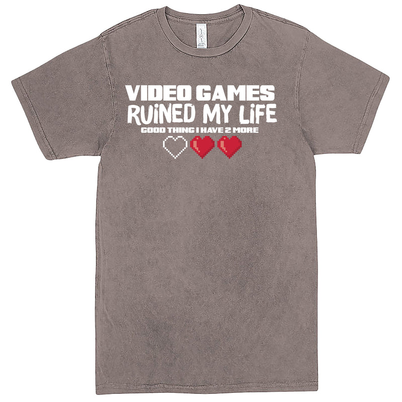 "Video Games Ruined My Life (Good Thing I Have Two More)" Men's Shirt Vintage Zinc