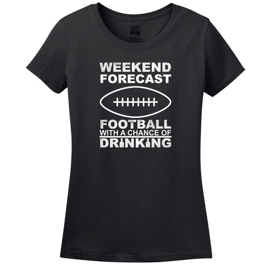 Weekend Forecast Football With A Chance Of Drinking T-Shirt