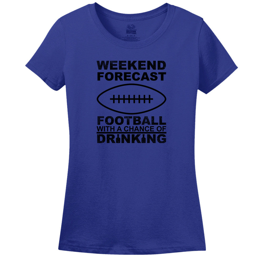 Weekend Forecast Football With A Chance Of Drinking T-Shirt