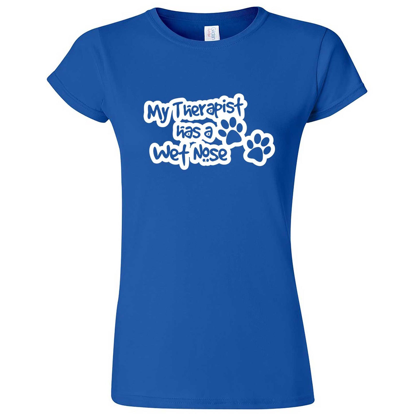  "My Therapist Has a Wet Nose" women's t-shirt Royal Blue
