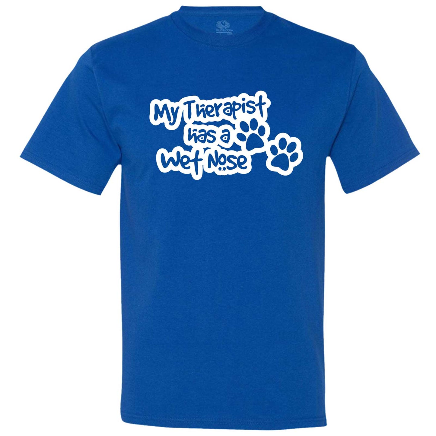  "My Therapist Has a Wet Nose" men's t-shirt Royal-Blue