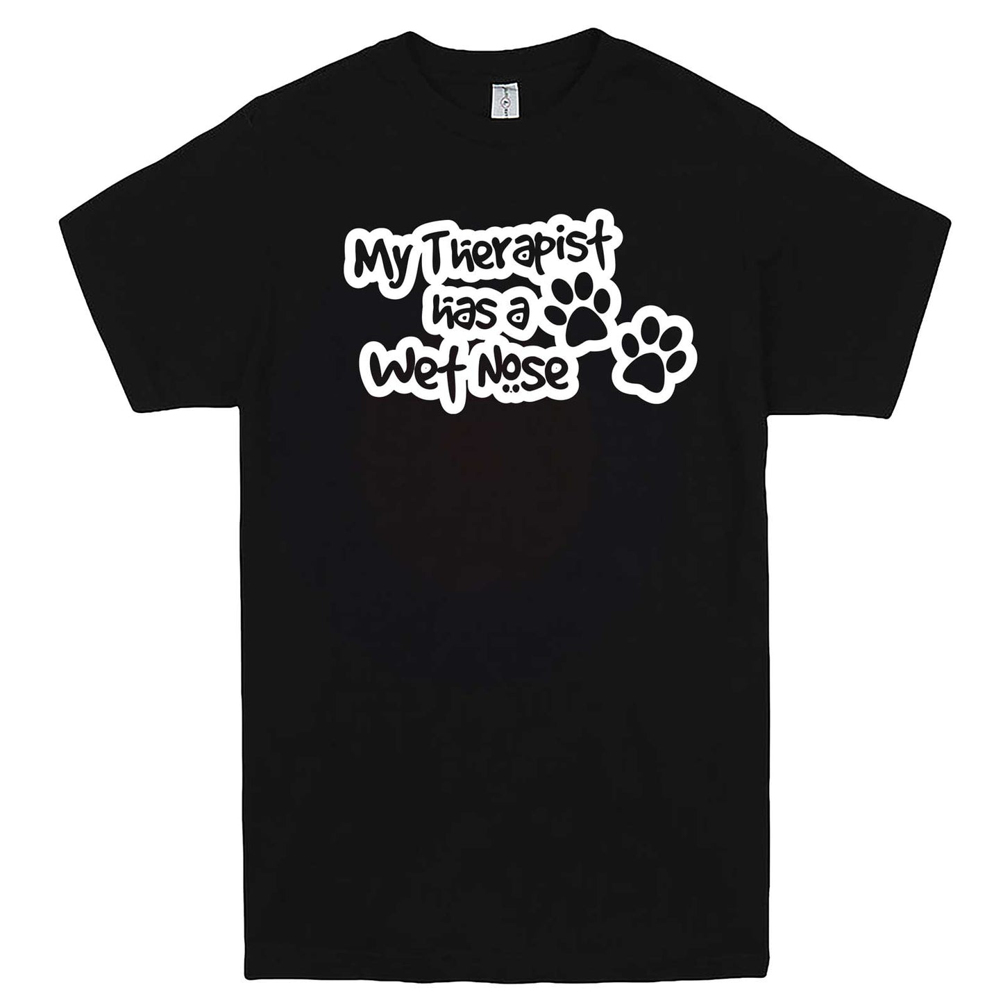  "My Therapist Has a Wet Nose" men's t-shirt Black