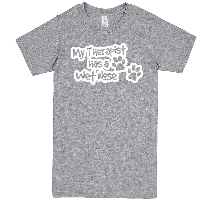  "My Therapist Has a Wet Nose" men's t-shirt Heather-Grey