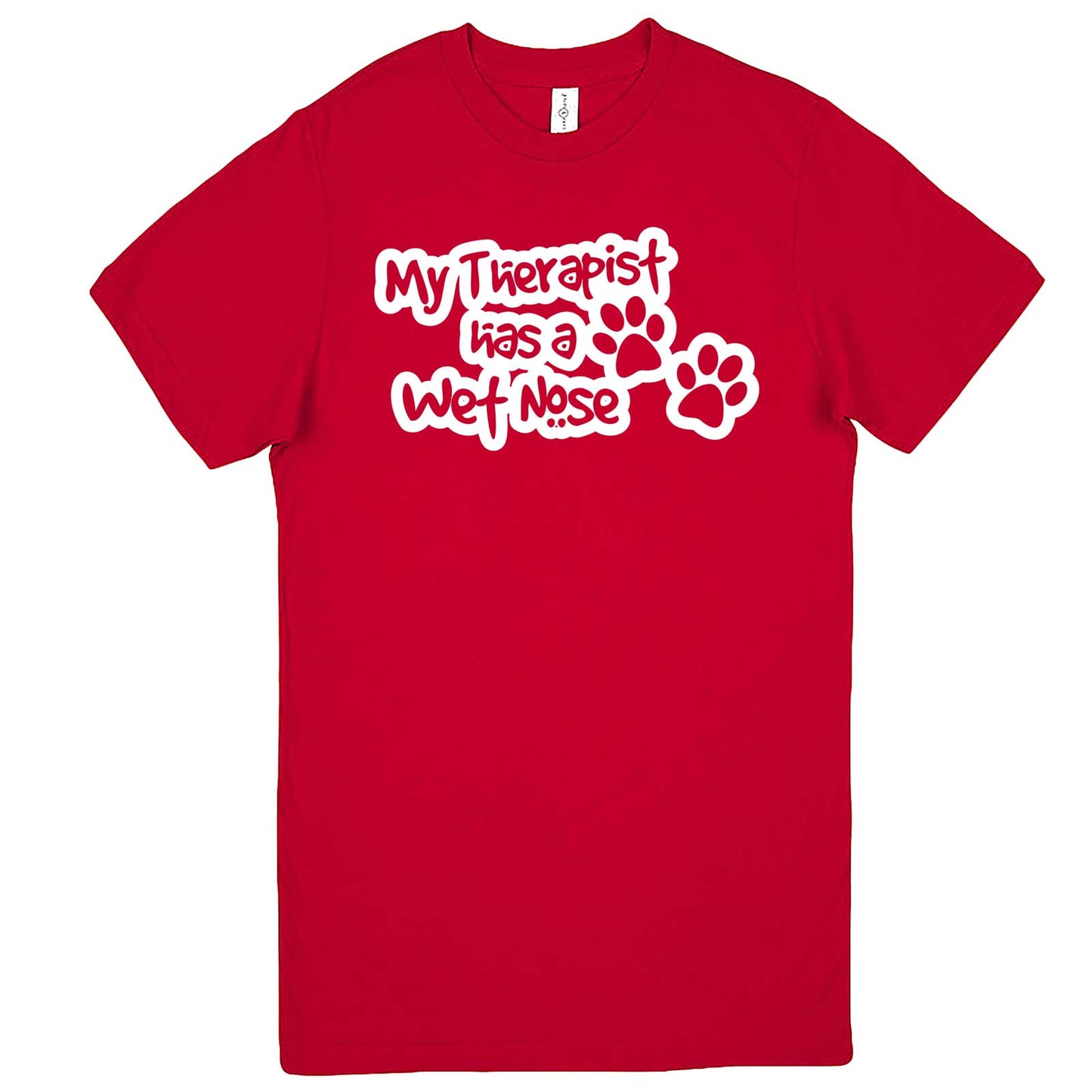  "My Therapist Has a Wet Nose" men's t-shirt Red