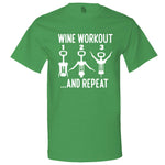  "Wine Workout: 1 2 3 Repeat" men's t-shirt Irish-Green